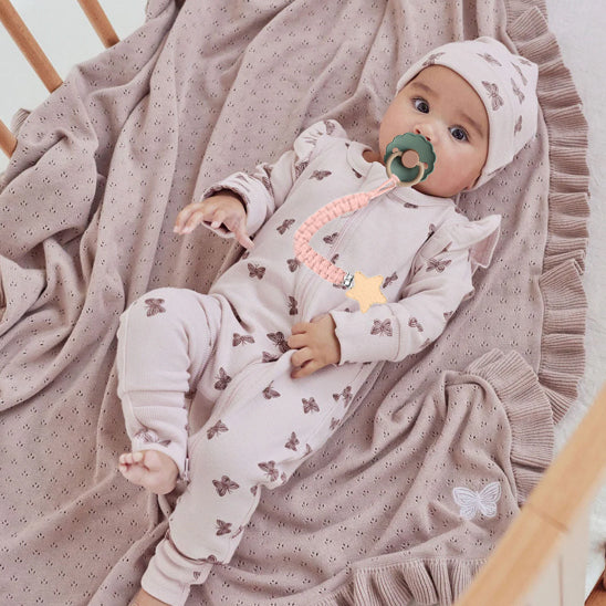 Attache tetine- en bois naturel pour bébé