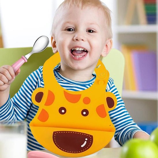 Bavoir Bébé Girafe – Pratique, Mignon et Anti - éclaboussures - Bbmiia