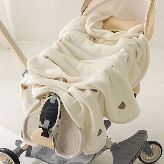 Couverture bebe- En velours corail pour des nuits douces