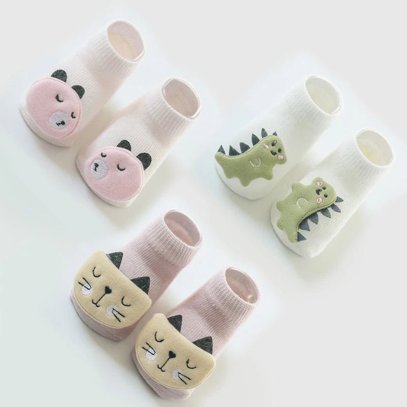 Chaussettes antidérapantes bébé - Lot de 3 paires de chausson - Bbmiia