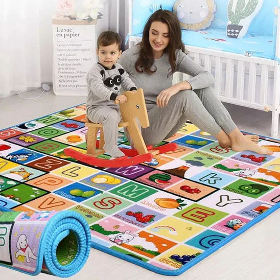 Tapis d'éveil bebe- Tapis de sol éducatif de deux faces - Bbmiia