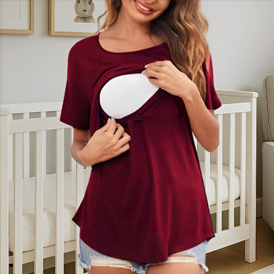 T-shirt allaitement- Confortable et discret pour jeunes mamans