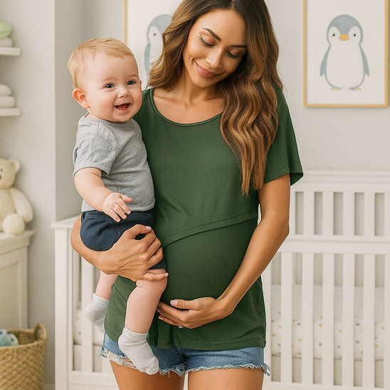T-shirt allaitement- Confortable et discret pour jeunes mamans