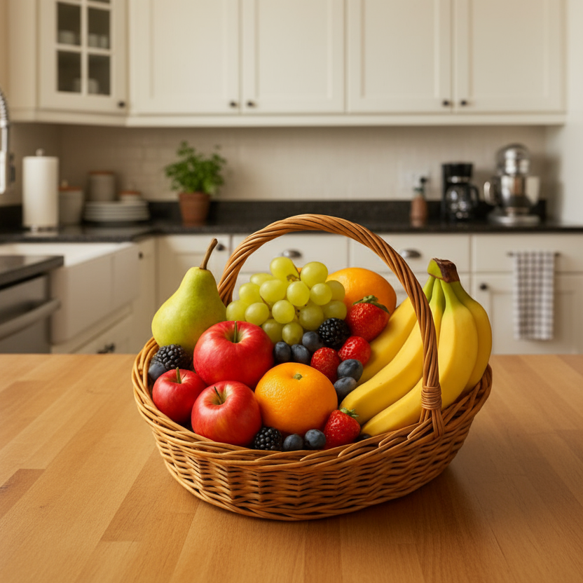 un panier de fruits mélangés