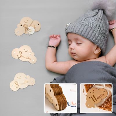 Accessoire bebe - Ensemble de jalons en bois souvenir d'anniversaire - Bbmiia