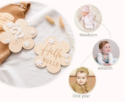 Accessoire bebe - Ensemble de jalons en bois souvenir d'anniversaire - Bbmiia