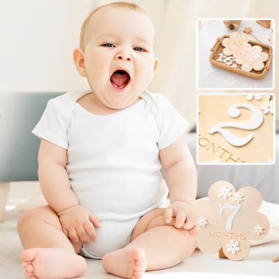 Accessoire bebe - Ensemble de jalons en bois souvenir d'anniversaire - Bbmiia
