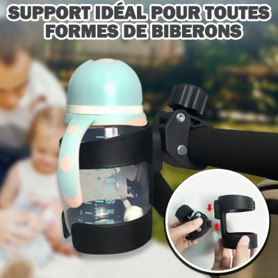 Accessoire bebe - Porte biberon réglable pour poussette - Bbmiia