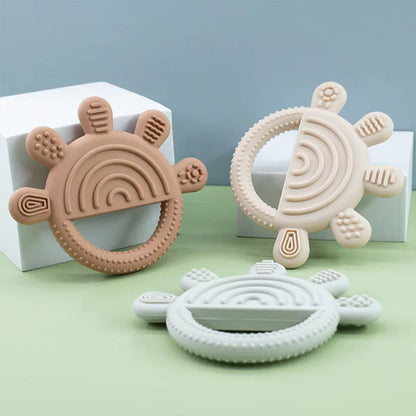 Anneau de Dentition Soleil en Silicone pour Bébé