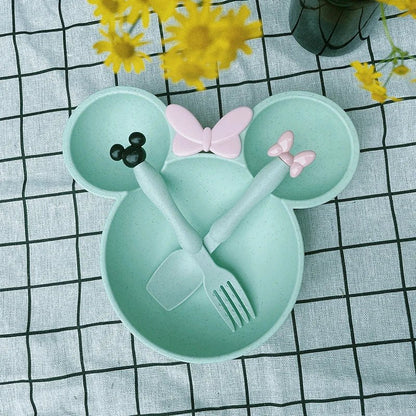 Assiette bebe - Ensemble de trois pièces en ventouse - Bbmiia