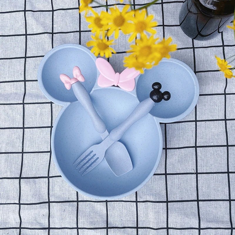 Assiette bebe - Ensemble de trois pièces en ventouse - Bbmiia