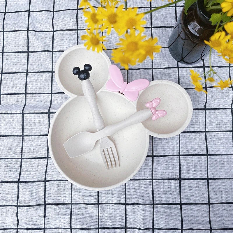 Assiette bebe - Ensemble de trois pièces en ventouse - Bbmiia