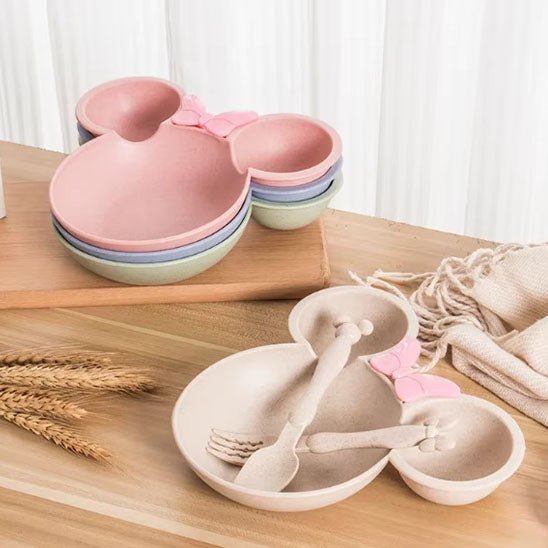 Assiette bebe - Ensemble de trois pièces en ventouse - Bbmiia