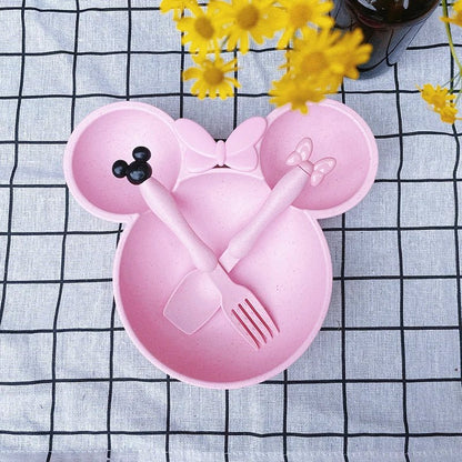 Assiette bebe - Ensemble de trois pièces en ventouse - Bbmiia