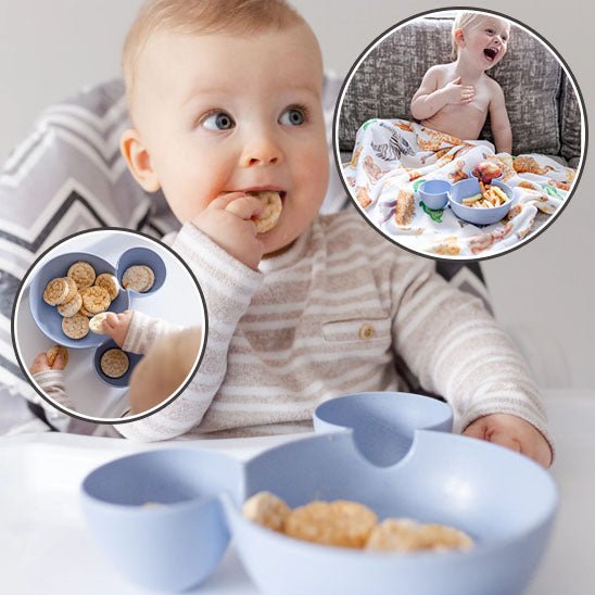 Assiette bebe - Ensemble de trois pièces en ventouse - Bbmiia