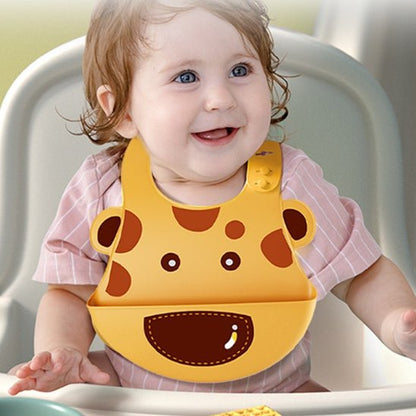 Bavoir Bébé Girafe – Pratique, Mignon et Anti - éclaboussures - Bbmiia