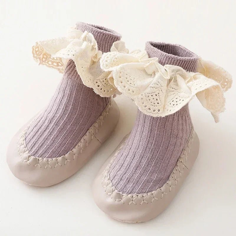 Chaussette antidérapante bébé - Doriane chaussures souples - Bbmiia