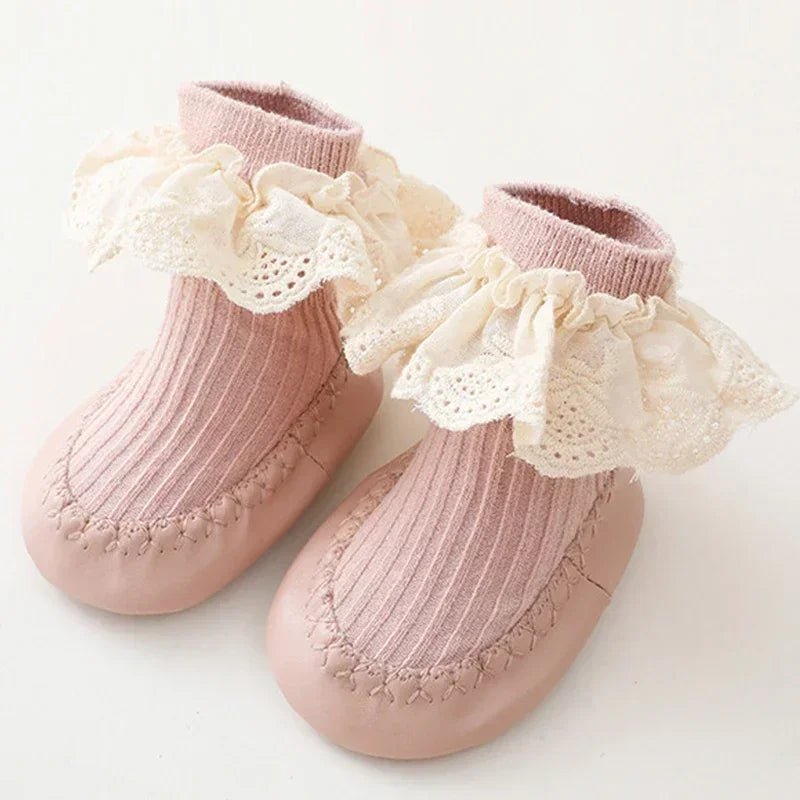 Chaussette antidérapante bébé - Doriane chaussures souples - Bbmiia