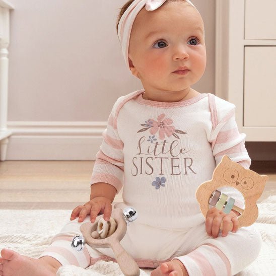 Hochet bebe - Jouet en bois pour garçons et filles - Bbmiia