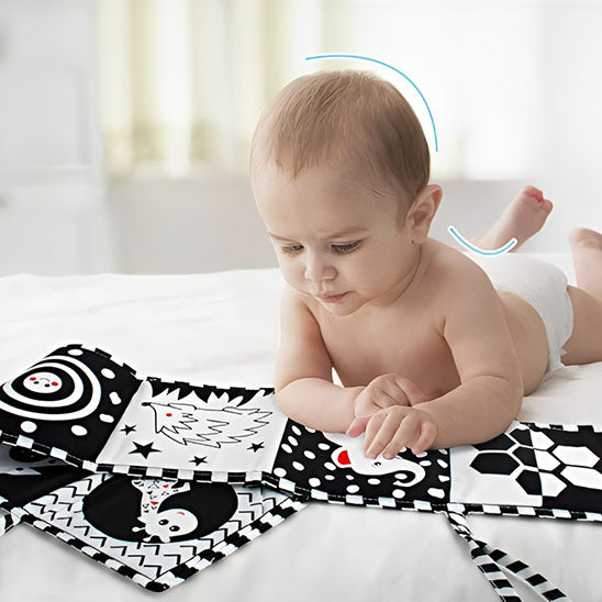 Livre bebe en tissus sensoriel dès la naissance