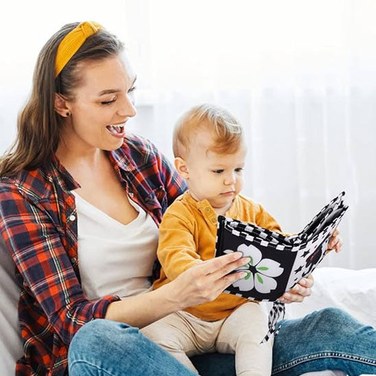 Livre bebe en tissus sensoriel dès la naissance
