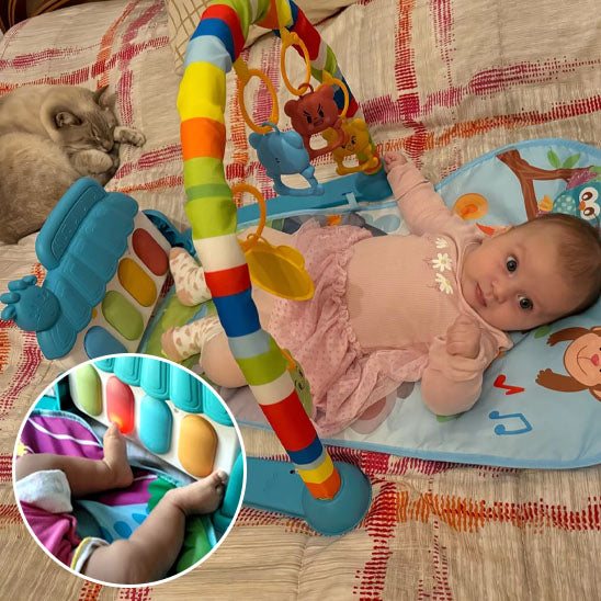 Tapis d'éveil bébé- Petit parc musical pour nouveau né