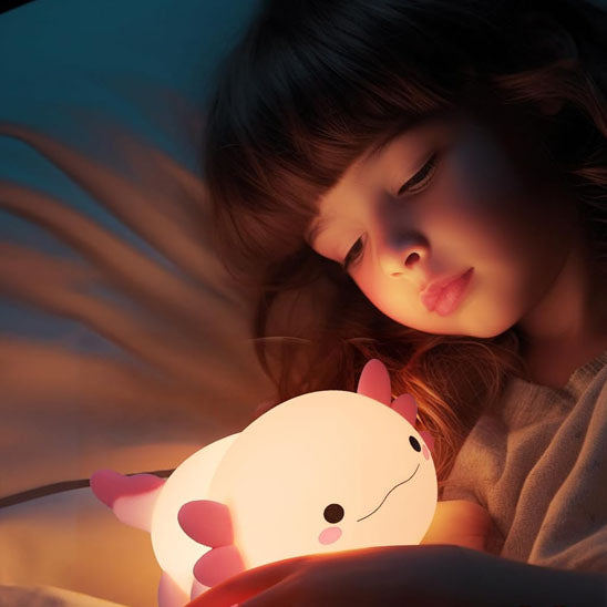 Bebe veilleuse- Axolotl en silicone rechargeable - Bbmiia