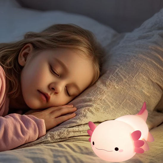 Bebe veilleuse- Axolotl en silicone rechargeable - Bbmiia