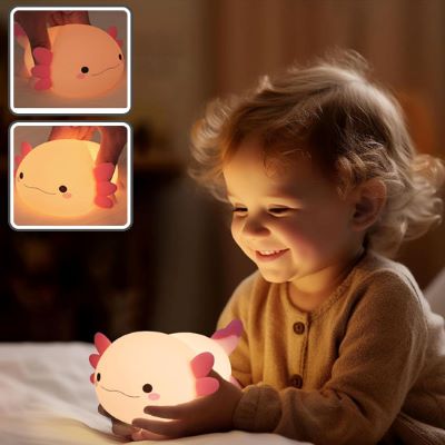 Bebe veilleuse- Axolotl en silicone rechargeable - Bbmiia